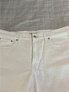Madewell White High-Rise Jean Shorts